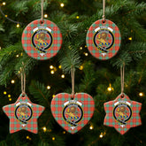 MacFie Ancient Tartan Crest Christmas Ceramic Ornament